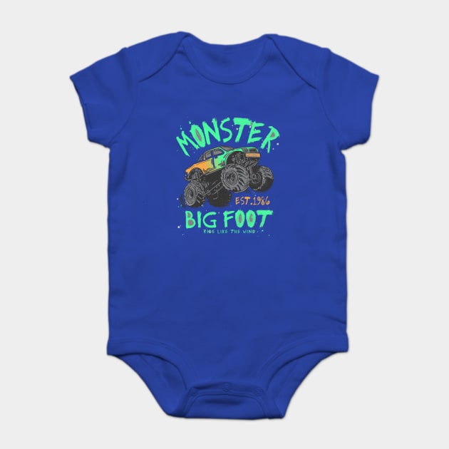 Big foot Baby Bodysuit by FunnyHedgehog